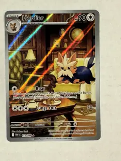 Pokemon TCG Herdier 155/086 Sv: White Flare Holo Illustration Rare MINT/NM - Image 2
