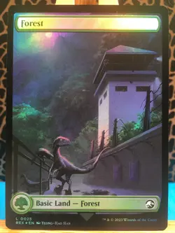 MTG - Forest. Jurassic Park - World Collection. Foil - Common - Full Art - Land. - Image 2