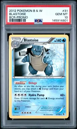 Pokemon Blastoise Boundaries Crossed Promo Rare PSA 10 31/149 BCR 2012 - Image 1