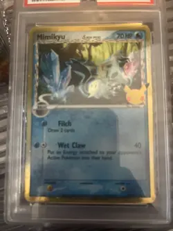 PSA 9 Mimikyu SWSH136 Pokemon Celebrations Black Star Promo Holo 2021 - Image 2