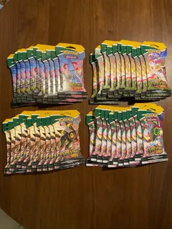 Lot of (44) Pokemon TCG Sword & Shield Evolving Skies Sleeved Booster Packs NEW - Image 1