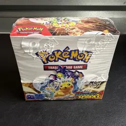 Pokemon TCG Scarlet & Violet Surging Sparks Booster Box factory tear on one side - Image 1