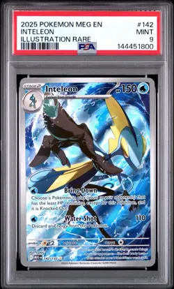 2025 Pokemon Mega Evolution Inteleon Illustration Rare #142/132 PSA 9 - Image 1