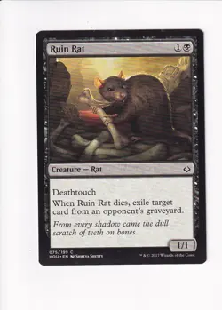 2017 VINTAGE MAGIC THE GATHERING MTG RUIN RAT (#2) (X) - Image 1