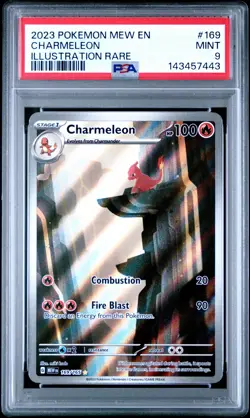 2023 POKEMON MEW EN-151 ILLUSTRATION RARE #169 CHARMELEON PSA 9 - Image 1