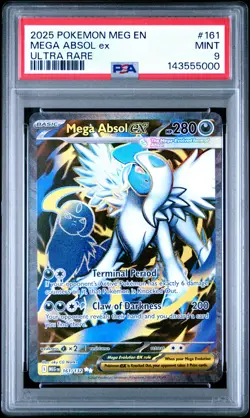 2025 POKEMON MEG EN-MEGA EVOLUTION ULTRA RARE #161 MEGA ABSOL EX PSA 9 - Image 1