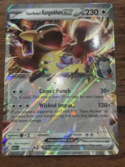 Pokemon TCG Team Rocket’s Kangaskhan Ex 162/217 Ascended Heroes Double Rare NM - Image 1