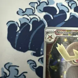 Noctowl SVP141 Promo Stellar Crown Pokemon Center Stamp Near Mint - Image 3