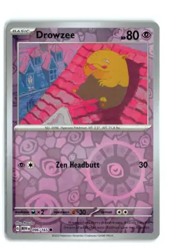 Drowzee 096/165 151 Reverse Holo Pokemon TCG NM-LP - Image 1