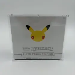 Pokemon Celebrations Elite Trainer Box Sealed ETB Mint Wrap Ships in Acrylic - Image 1