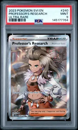 2023 POKEMON SVI EN-SCARLET & VIOLET ULTRA RARE #240 PROFESSOR'S RESEARCH PSA 9 - Image 1
