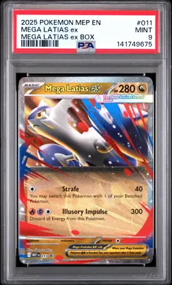 2025 POKEMON MEP EN-ME BLACK STAR PROMO MEGA LATIAS EX BOX MEGA LATIAS EX PSA 9 - Image 1