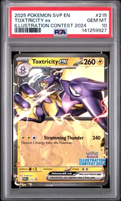 2025 POKEMON SVP ILLUSTRATION CONTEST 2024 PROMO #215 TOXTRICITY EX PSA 10 - Image 1