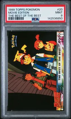 1999 TOPPS POKEMON THE MOVIE EDT THE BEST OF THE BEST #20 MOVIE EDITION PSA 9 - Image 1