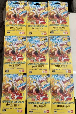 (LOT OF 9)One Piece TCG OP-15 Adventure on Kami's Island Sleeved Booster Pack - Image 1