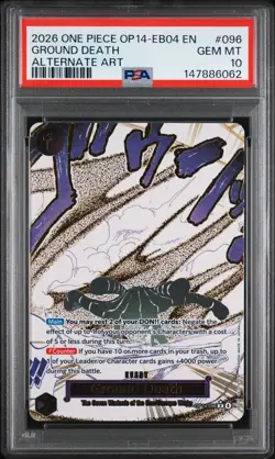 2026 ONE PIECE OP14-EB04-THE AZURE SEA'S SEVEN ALTERNATE ART GROUND DEATH PSA 10 - Image 1