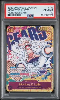 2023 ONE PIECE OP05-AWAKENING OF THE NEW ERA #119 MONKEY D. LUFFY PSA 10 - Image 1