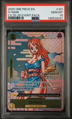 2025 ONE PIECE CHAMP 2025-26 EVENT PACK #101 O-NAMI PSA 10 - Image 1