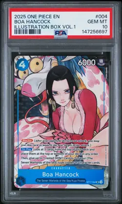 2025 ONE PIECE PROMOS ILLUSTRATION BOX VOL.1 #004 BOA HANCOCK PSA 10 - Image 1