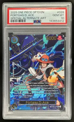 2025 One Piece Portgas D. Ace Special Card Alt Art #EB02-028 PSA 10 GEM MINT - Image 1