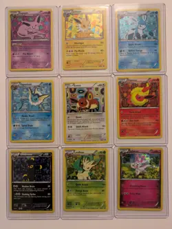 Pokemon Black & White Eeveelution Promo Set BW87-BW94 Holo Finish G-VG-EX - Image 1