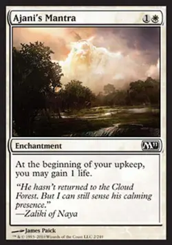 Ajani's Mantra - Medium Play MTG Magic 2011 Core Set - Image 1