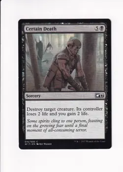 2017 VINTAGE MAGIC THE GATHERING MTG CERTAIN DEATH (#1) (X) - Image 1