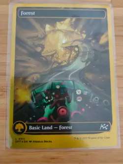 MTG Forest (First-Place Foil) 0511 Aetherdrift M/NM Free UK P&P - Image 1
