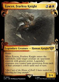 MTG Eowyn, Fearless Knight Showcase Scrolls NM Lord of Rings LTC Magic card - Image 1