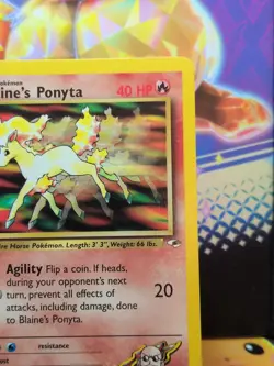 Pokemon TCG Gym Heroes 1st Edition Blaine's Ponyta Common 063/132 NM - Image 3
