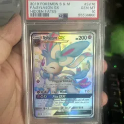 PTCG Pokemon PSA10 Sylveon GX Shiny Vault 2019 SV76/SV94 Hidden Fates English - Image 1