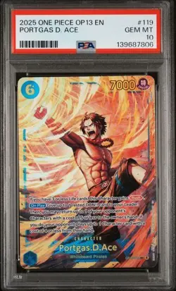 Portgas D. Ace OP13-119 - One Piece Carrying on his Will SEC - PSA 10 - Image 1