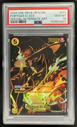 2025 One Piece Legacy of Master Portgas.D.Ace Special Alt Art #ST13-011 PSA 10 - Image 1