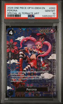 2026 ONE PIECE OP14-EB04-THE AZURE SEA'S SEVEN #093 PERONA PSA 10 - Image 1