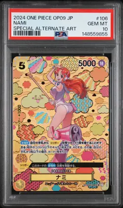 2024 ONE PIECE JPN OP09-EMPERORS IN THE NEW WORLD #106 NAMI PSA 10 - Image 1