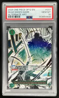 2025 One Piece Demon Aura Nine Sword Style Asura Blades Alt Art #OP12-037 PSA 10 - Image 1