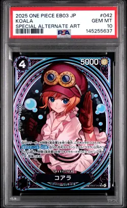 2025 ONE PIECE JPN EB03-EXTRA BOOSTER -ONE PIECE HEROINES ED- #042 KOALA PSA 10 - Image 1