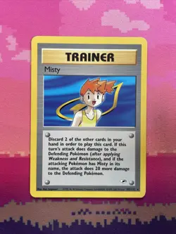 Pokemon Card Misty Gym Heroes Rare 102/132 Near Mint - Image 1