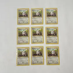 2000 POKEMON MOVIE JIGGLYPUFF #7 BLACK STAR PROMO LOT OF 9 CARDS - Image 1