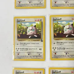 2000 POKEMON MOVIE JIGGLYPUFF #7 BLACK STAR PROMO LOT OF 9 CARDS - Image 5