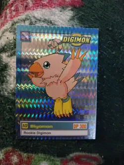 Vtg RARE! 1999 Digimon BIYOMON 13 Of 34 HOLO FOIL TRADING CARD Game CCG PRIZM TV - Image 1