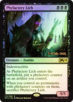 Phylactery Lich - Foil - Prerelease Promo NM, English MTG Prerelease Cards - Image 1
