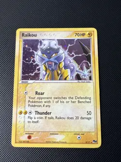 Pokemon Raikou POP Series 2 Holo Rare Card 003/017 Basic 70HP 2006 English - Image 1