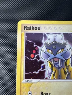 Pokemon Raikou POP Series 2 Holo Rare Card 003/017 Basic 70HP 2006 English - Image 2
