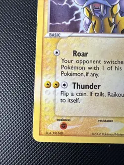 Pokemon Raikou POP Series 2 Holo Rare Card 003/017 Basic 70HP 2006 English - Image 3