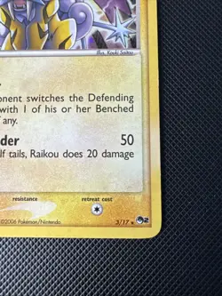 Pokemon Raikou POP Series 2 Holo Rare Card 003/017 Basic 70HP 2006 English - Image 4