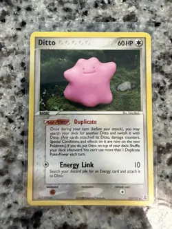 Ditto 2003 Pokemon Card 35/113 Pink Energy Link LP/MP - Image 1