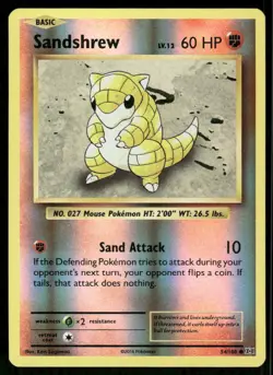 Pokemon Cards Sandshrew 54/108 Reverse Holo Evolutions Common NM - Image 1