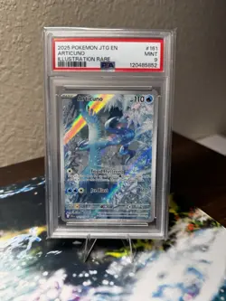 Pokemon TCG Articuno Journey Together Illustration Rare Card 161/159 PSA 9 - Image 1