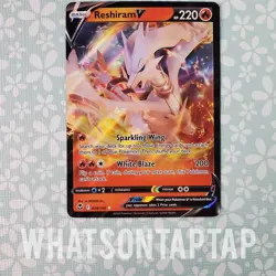 Pokemon Card Reshiram V 024/195 Ultra Rare Sword Shield Silver Tempest Singles - Image 1